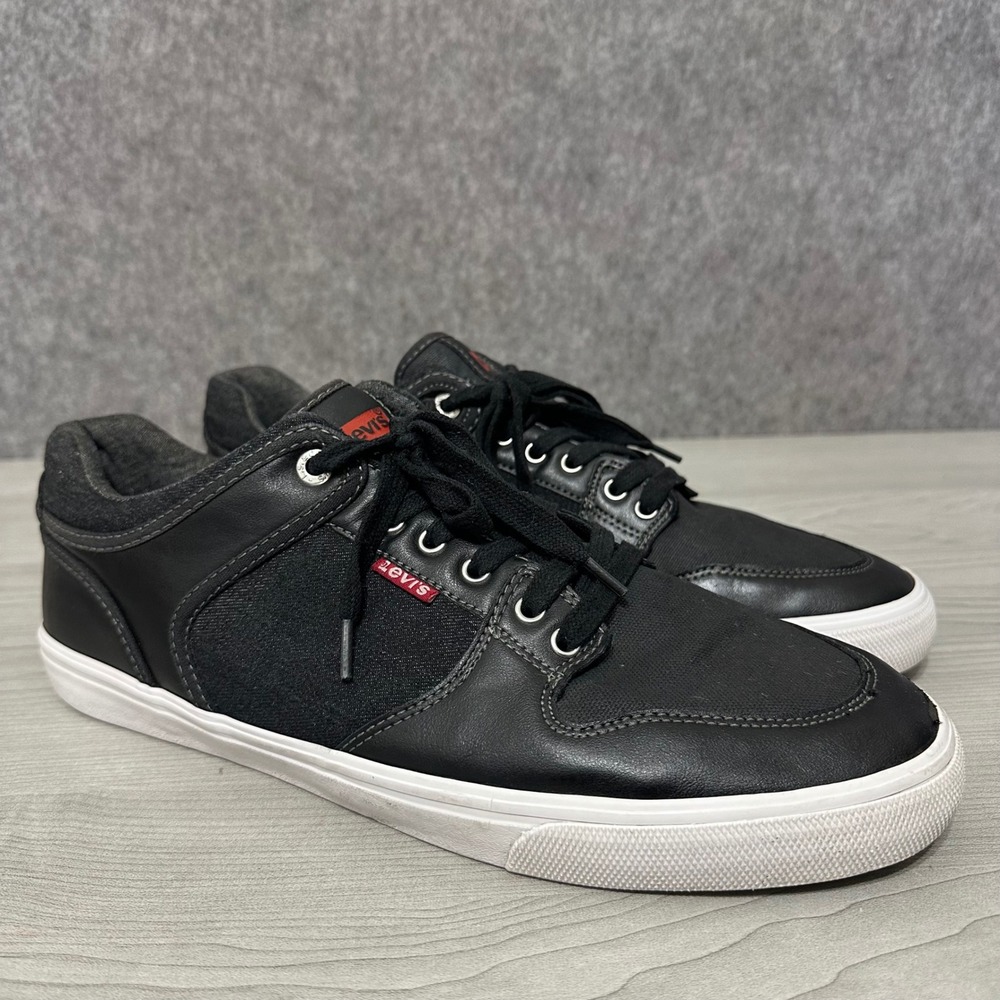 Levi's Sneakers Mens 13 Black Casual Lace Up Denim Comfort Tech 51741601A Shoes